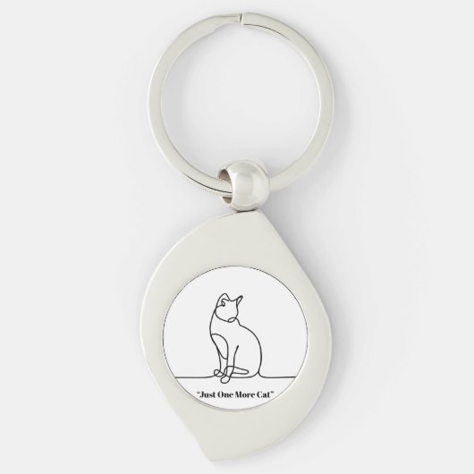 Cute Cat Metal Keychain – Perfect Gift Schlüsselanhänger (Vorderseite)