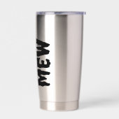 Cute Cat & “Mew” Text – Funny Cat Lover Thermobecher (Links)