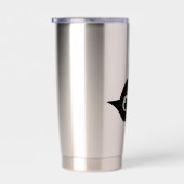 Cute Cat & “Mew” Text – Funny Cat Lover Thermobecher (Rechts)