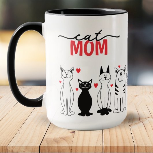 Cute Cat Mom Mug Tasse
