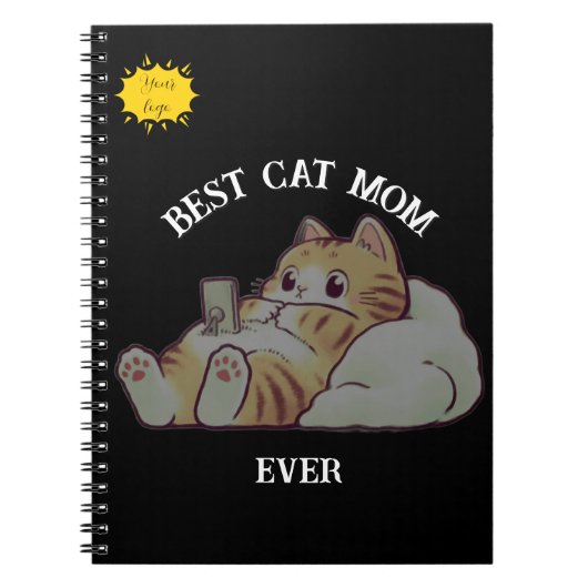 Cute Cat Mom Photo Notizblock (Vorderseite)