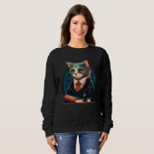 Cute cat moments Beautiful cat patterns for cat Sweatshirt (Vorne ganz)