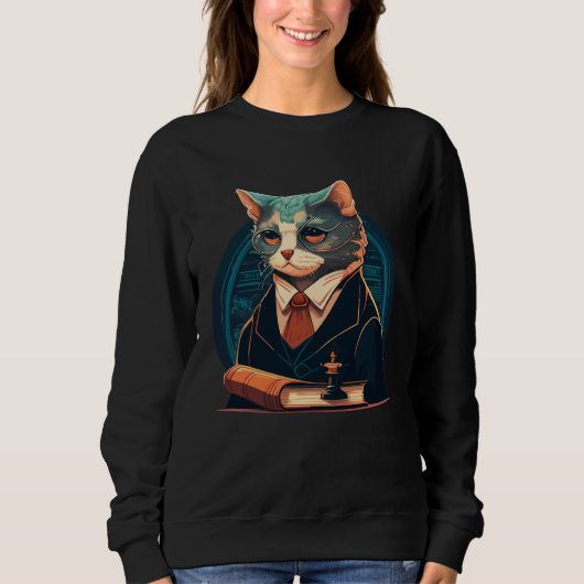 Cute cat moments Beautiful cat patterns for cat Sweatshirt (Vorderseite)