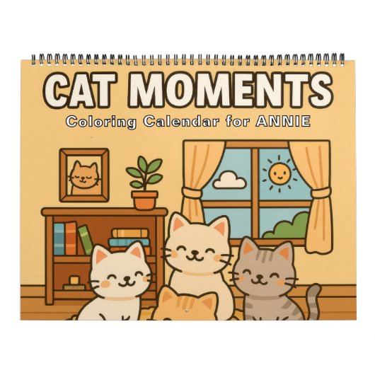 Cute Cat Moments Coloring Calendar Kalender (Titelbild)