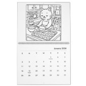 Cute Cat Moments Coloring Calendar Kalender (Jan 2026)