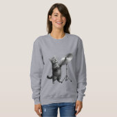 Cute cat Music Lover gift_Funny Cat Rock Band  Sweatshirt (Vorne ganz)