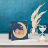 Cute Cat on the Moon Fotoplatte (InSitu)