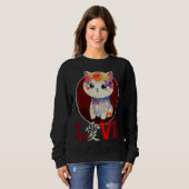 Cute Cat Pastel Media Love Chinese Character Sweatshirt (Vorne ganz)