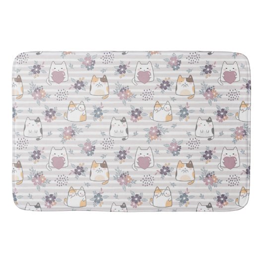 Cute cat pattern badematte (Vorderseite)