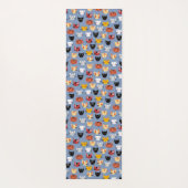 Cute Cat Pattern Blue Yogamatte (Rückseite)