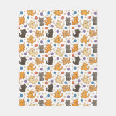 Cute Cat Pattern Fleecedecke (Vorderseite)