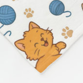 Cute Cat Pattern Fleecedecke (Ecke)
