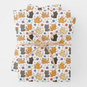 Cute Cat Pattern Geschenkpapier Set (Beispiel)