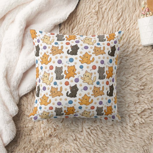 Cute Cat Pattern Kissen (Decke)