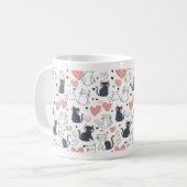 Cute Cat Pattern Mug Kaffeetasse (Vorderseite Links)