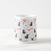 Cute Cat Pattern Mug Kaffeetasse (Mittel)