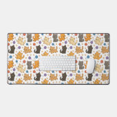 Cute Cat Pattern Schreibtischunterlage (Tastatur & Maus)