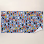Cute Cat Pattern Strandtuch (Vorderseite)