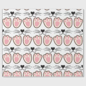 Cute Cat Paws Geschenkpapier (Flach)