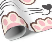 Cute Cat Paws Geschenkpapier (Rolleneckpunkt)