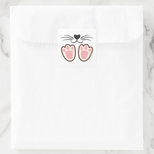 Cute Cat Paws Quadratischer Aufkleber (Tasche)