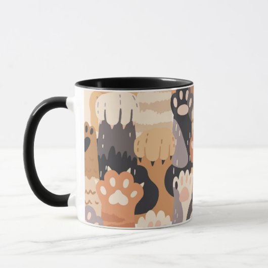 Cute Cat Paws – Two-Tone Coffee Mug Tasse (Links)