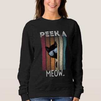 Cute Cat Peek A Meow Sweatshirt