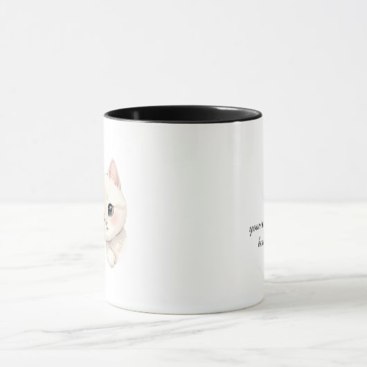 Cute Cat Personalized text Tasse (Zentrum)