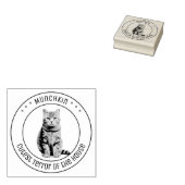 Cute Cat Pet Photo Round Gummistempel (Stempel)