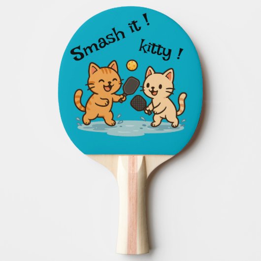 Cute Cat Pickleball Ping Pong Paddle Tischtennis Schläger (Vorderseite)