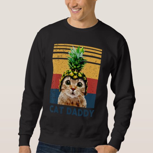 Cute Cat Pineapple Helmet Dad dy Mom my Boy Girl Sweatshirt (Vorderseite)