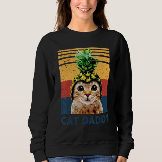 Cute Cat Pineapple Helmet Dad dy Mom my Boy Girl Sweatshirt (Vorderseite)