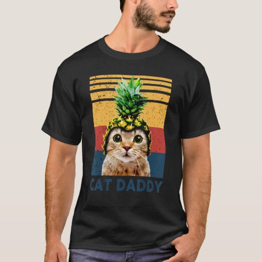 Cute Cat Pineapple Helmet Dad dy Mom my Boy Girl T-Shirt (Vorderseite)