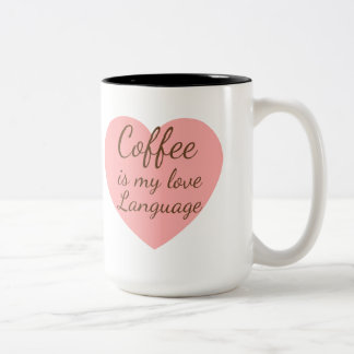 Cute Cat & Pink Heart Coffee Love Mug Zweifarbige Tasse