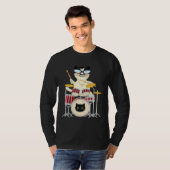 Cute Cat Playing Drum Drums & Cats   Drummer T-Shirt (Vorne ganz)