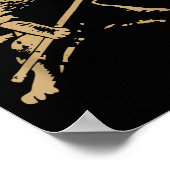 Cute Cat Playing Ice Hockey Lover Player Funny  Poster (Ecke)