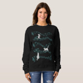 Cute Cat Playing On Musical Notes Sheets Music Sweatshirt (Vorne ganz)