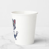 Cute cat playing tennis pappbecher (Links)