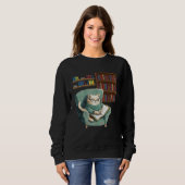 Cute Cat Reading Book Bookworms Cat Reading Sweatshirt (Vorne ganz)