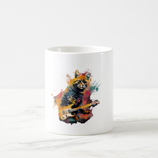 cute cat rocks tar design kaffeetasse (Mittel)