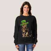 Cute Cat Saint Patrick Day  Happy St Kitten Day Sweatshirt (Vorne ganz)