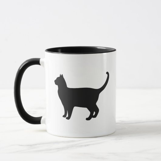 Cute Cat Silhouette Tasse (Links)