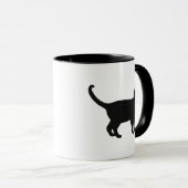 Cute Cat Silhouette Tasse (VorderseiteRechts)