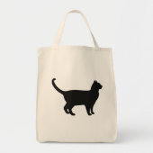 Cute Cat Silhouette Tragetasche (Vorne)