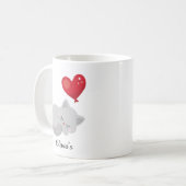 Cute Cat Sleeping Custom Name Perfect For Gift Kaffeetasse (Vorderseite Links)