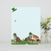 Cute Cat St Patrick's Day Stationery (Stehend Vorderseite)
