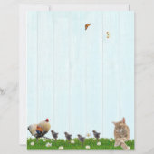 Cute Cat Stationery - Added chickens on Back (Rückseite)