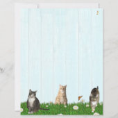 Cute Cat Stationery - Added chickens on Back (Vorderseite)