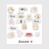 Cute Cat Sticker Sheet (Blatt)