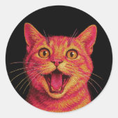 Cute cat stickers. runder aufkleber (Vorderseite)